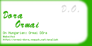 dora ormai business card